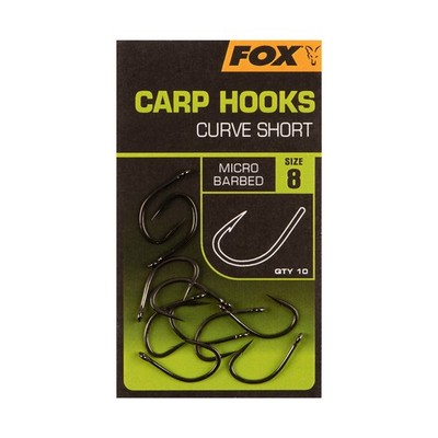 Fox Curve Shank Short Carp Hooks Haken Karpfenhaken Angelhaken Gr. 2 4 6 8 Hook