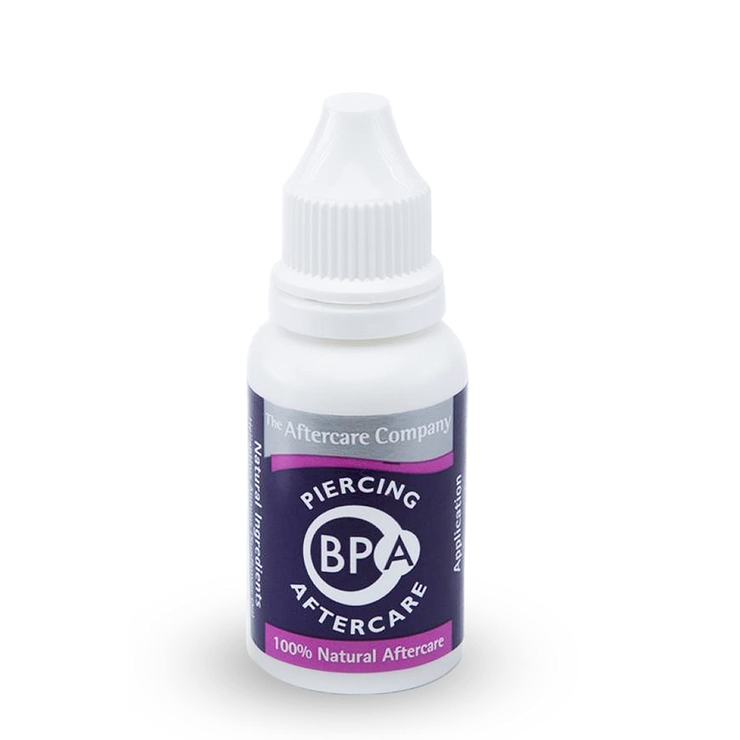 BPA Piercing Aftercare 1 x 10ml Bottle from 10 ml (Pack of 1), Purple/white