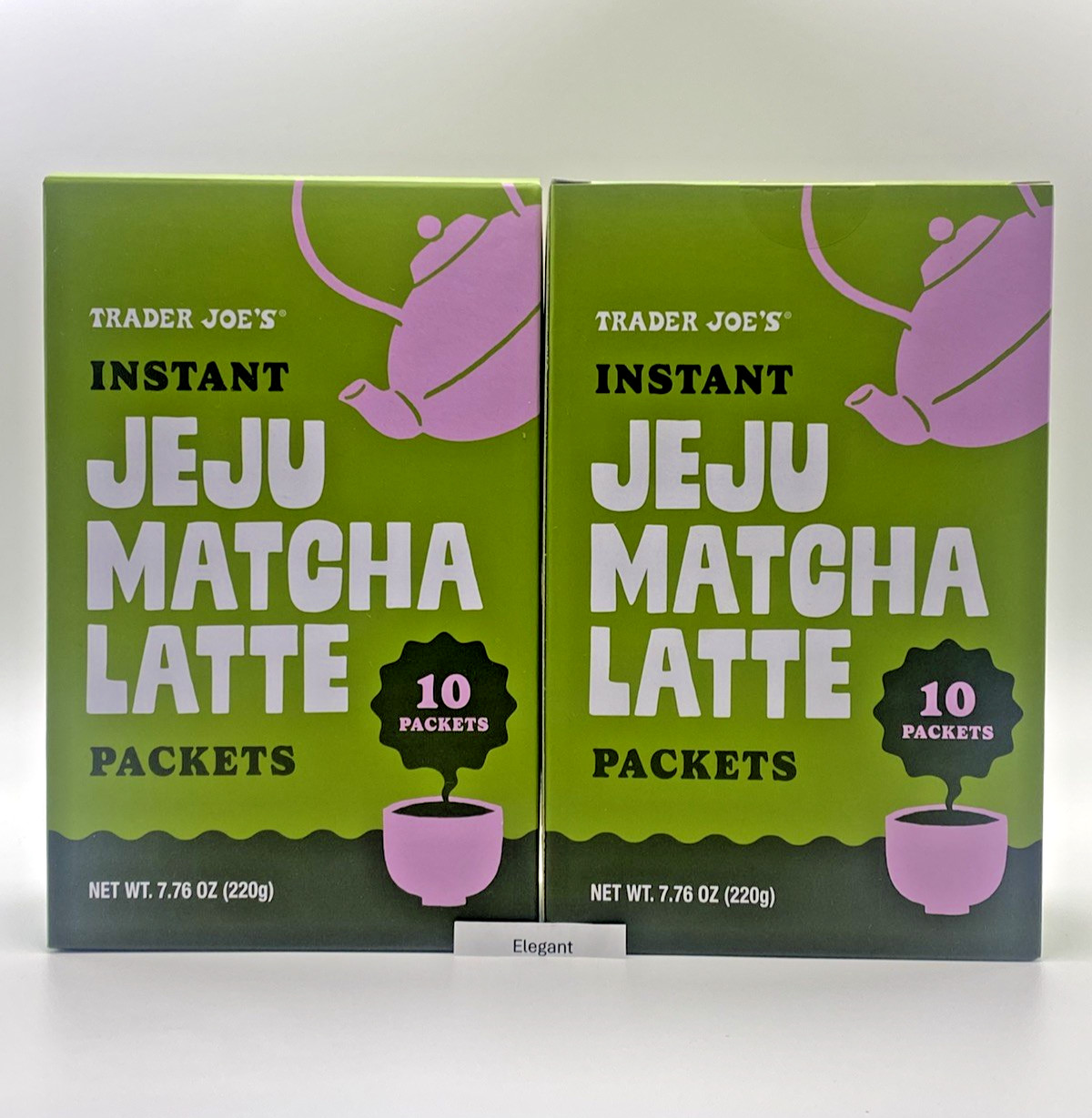 2 Packs Trader Joe's Instant Jeju Matcha Latte Packets 7.76 oz Each, total 20