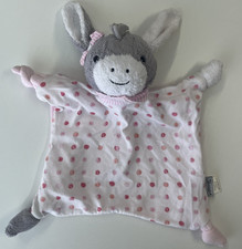 STERNTALER Esel EMMI Schnuffeltuch  Schmusetuch Kuscheltuch weiß rosa Punkte