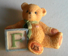 Cherished Teddies Letter F LAPEL PIN Brooch From the Alphabet Series Vintage