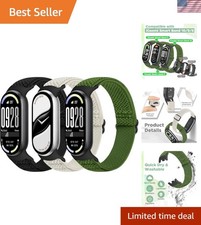 3-Pack Stretchy Nylon Bands for Xiaomi Smart Band 8/9/10 - Colorful Comfort