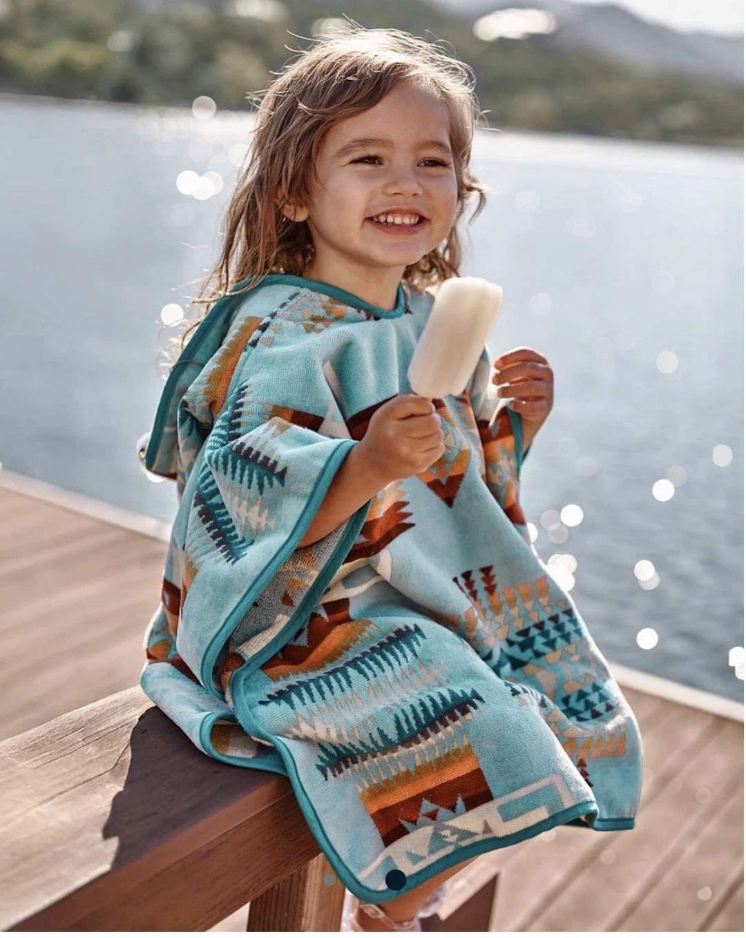 CHIEF JOSEPH Hooded Kid's Towel One Size Pendleton Beach Pool Cover Up