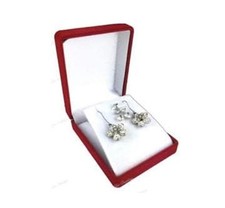 -4 pack Plush Flocked Velour Necklace Pendant Earring Gift Boxes Packaging, J...