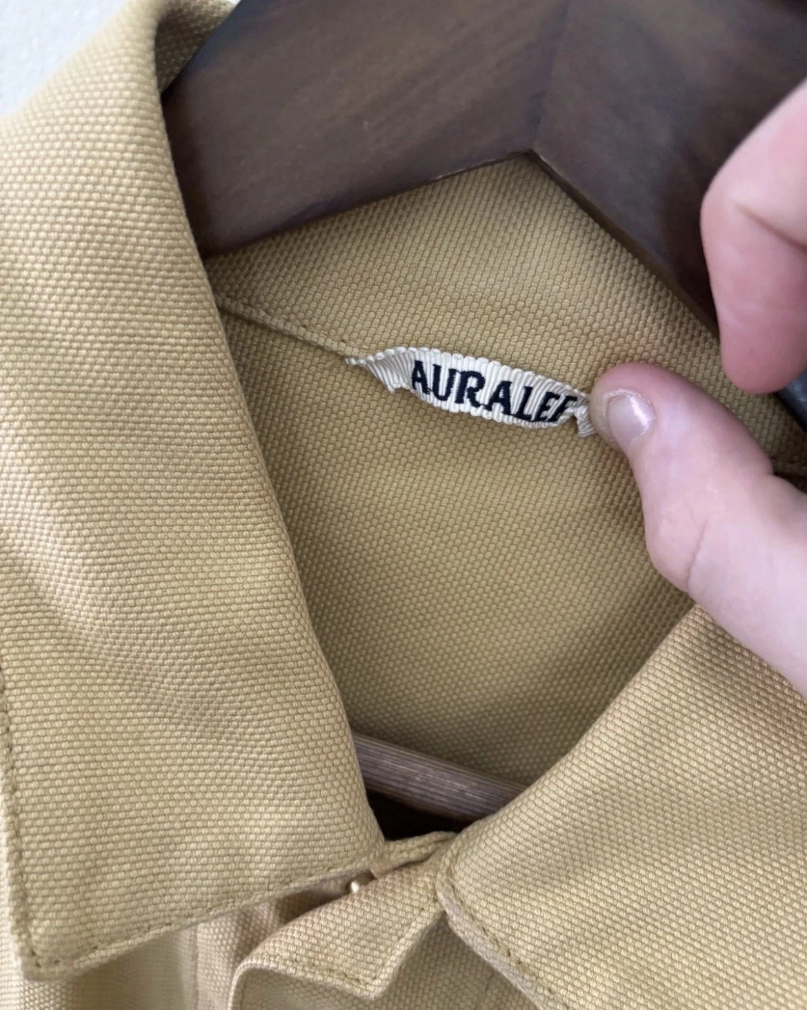 Auralee Cotton Canvas Chore Jacket Made in Japan (Yellow) image 4