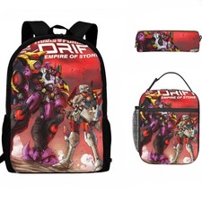 Transformers Marvel Juego de 3 PIEZAS Mochila Escolar Refrigerador Bolsa de Almuerzo Estuche para Plumas Lote Regalo