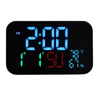 Smart Clock Real Time Time, Date, Weekday Display Large LED Screen Four Brigh...