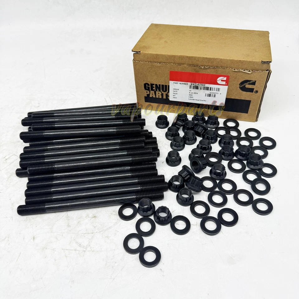Head Stud Kit For 1998.5-2020 Dodge RAM 5.9L & 6.7L Cummins Diesel 24V 247-4202 - Изображение 2 из 4
