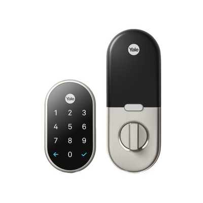#ad Smart Lock Satin Nickel Google Nest x Yale Tamper Proof Keyless Entry Keypad $299.99