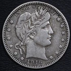 1916 D - Barber Silver Quarter 25C #440