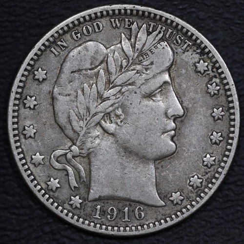 1916 D - Barber Silver Quarter 25C #440