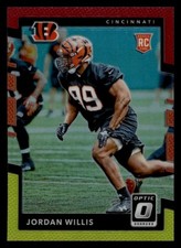 2017 Donruss Optic #133 Jordan Willis Rookie Bengals Red and Yellow