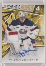 2021-22 SP Game Used CHL Edition Gold 46/49 Tristan Lennox #8 Patch Auto c6x