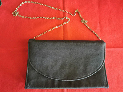 Dark Navy Shoulder Bag w/ Chain for Girl  8 in