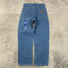 Vintage Carhartt Jeans Mens 30x30  B160 STW Dead Stock Workwear Blue