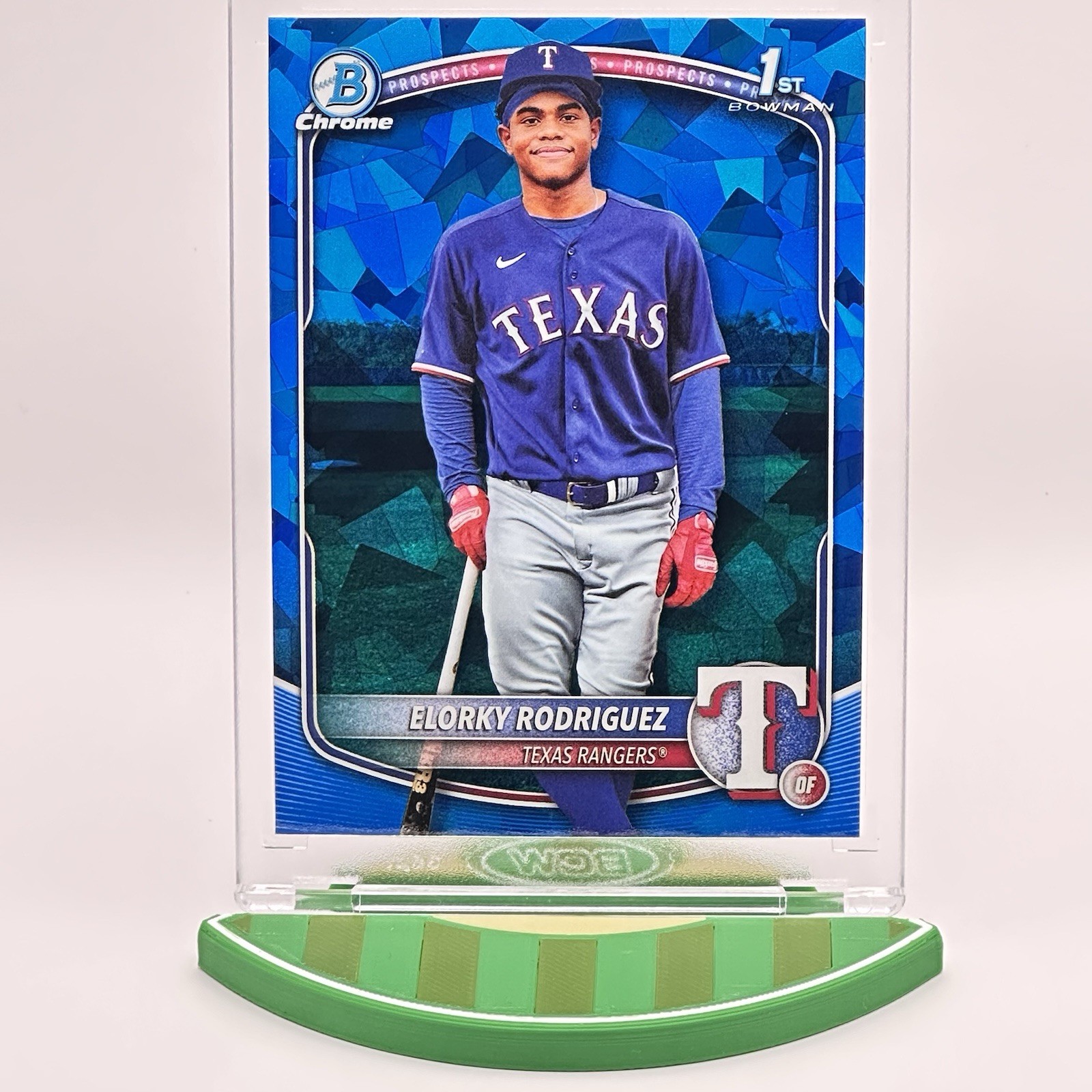 2025 Bowman Chrome Sapphire ELORKY RODRIGUEZ 1st #BCP-186 Prospect Rangers🔥⚾️🔥