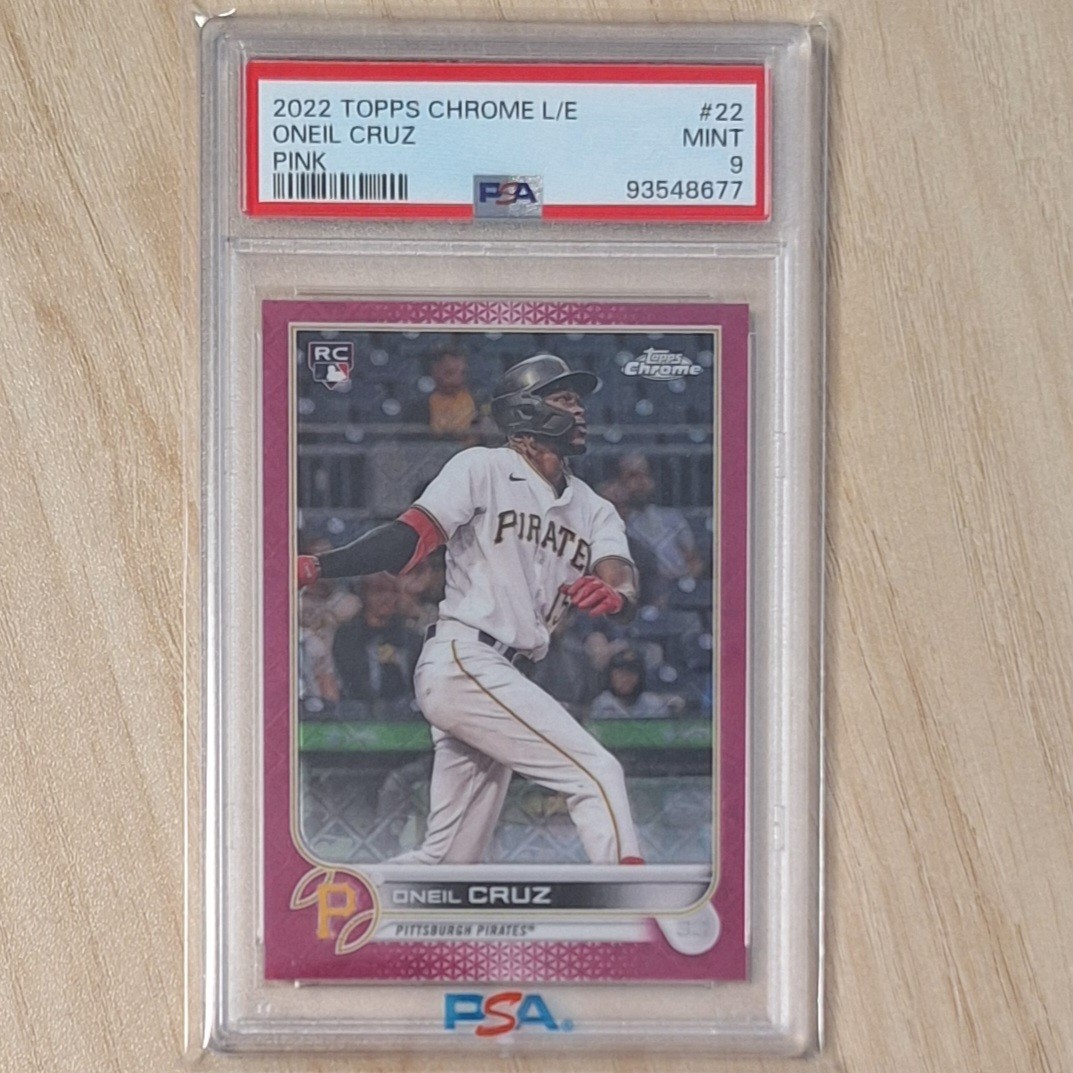 Oneil Cruz 2022 Topps Chrome Pink Logofractor Rookie /199 PSA 9