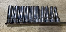 Mac Tools 12 Inch Drive Metric Chrome Deep Sockets 10mm-19mm
