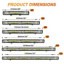 4814242833424850 Straight Led Light Bar Spot Flood Work Driving 4wd Ute