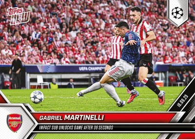 Topps NOW UCL 2025/2026 - Card 009 - Gabriel Martinelli - Arsenal
