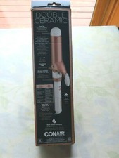 New-Open  box Conair Double Ceramic Curling Iron 1 1/2" 1.5” White/Rose Gold 
