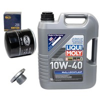 MotoröL Set 10W-40 5 Liter + ÖLfilter SM 105 + Schraube FüR Opel Omega Astra