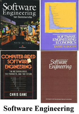 (Lot of 4) Software Engineering, Economics, Computer-Aided, Handbook, Good Shape