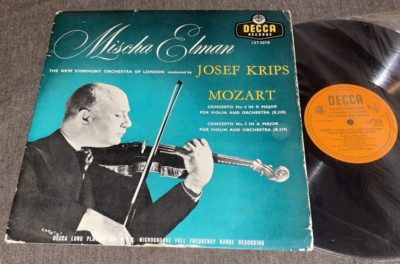 1955 UK LXT 5078 O/G Elman, Krips: Mozart: Violin concertos nos. 4, 5. NO SXL