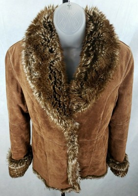 suede faux fur jacket