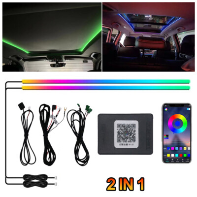 Auto LED Ambientebeleuchtung Innenraumbeleuchtung Dach Lichtleiste App Control.