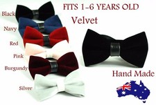 Baby Kids Boy Solid Color Velvet Bowtie Bow Tie 1 to 6 Years Old Wedding Party