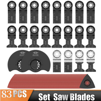 83pack Starlock Oscillating Saw Blades Multitool Blade For Milwaukee DeWalt Fein