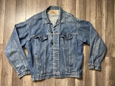 Vintage Levi's 80’s Denim Jacket Made in USA Men’s Size LL Blue Long Sleeve