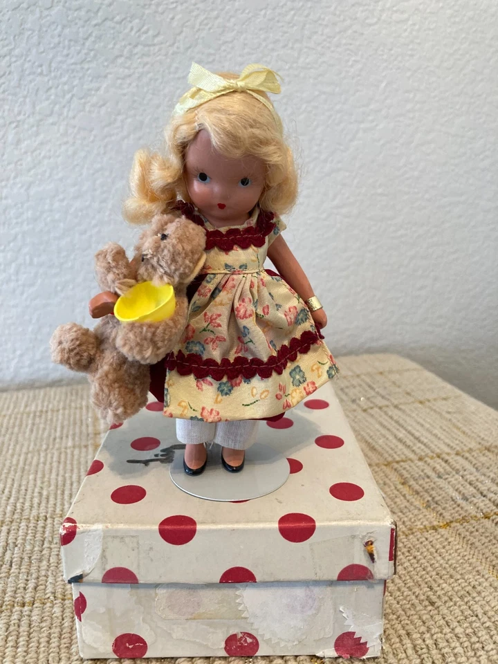 #128 Goldylocks and Her Baby Bear JT Doll ~ Nancy Ann Storybook Dolls Vintage - Image 2 of 4
