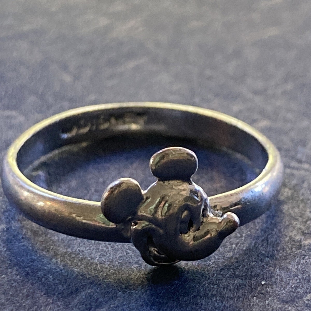 Vintage Mickey Mouse Ring Mickey Profile Marked DISNEY Sz 7.5 | eBay