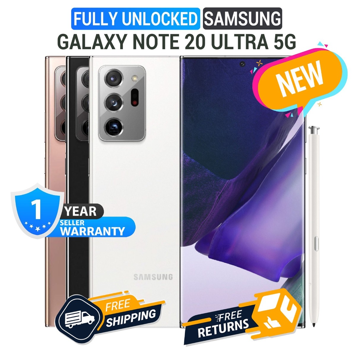 ⚡NEW ⚡ Samsung Galaxy Note 20 /Note 20 Ultra 5G N986U1 128GB GSM