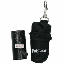 Pet Dog Puppy Canvas Poo Bag Holder Dispenser  Scoop Bags With Clip