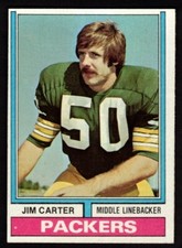 1974 Topps Jim Carter #472 Green Bay Packers