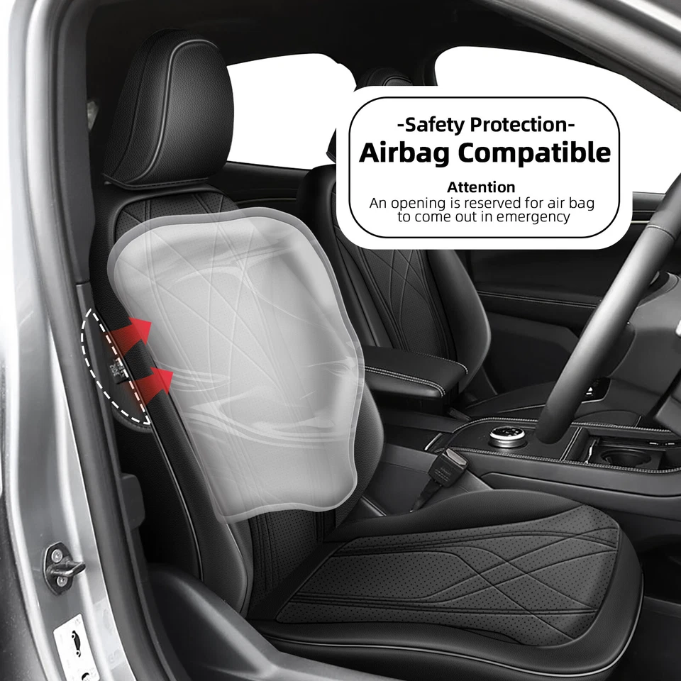 Car 5-Seat Covers Cushion Protector Pad For 2021-2026 Ford Mustang Mach-E Black Foto 2 de 4