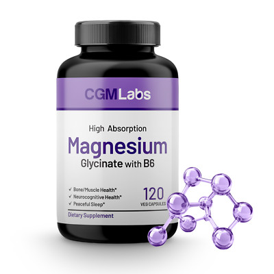 Magnesium Glycinate & Vitamin B6 Supplement by CGM Labs
