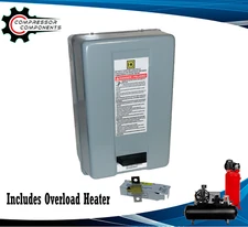 SQUARE D 8911DPSG32V09 MAGNETIC MOTOR STARTER  5HP 1-PH 230VAC 30A Free Overload