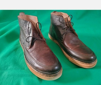 distressed leather chukka boots