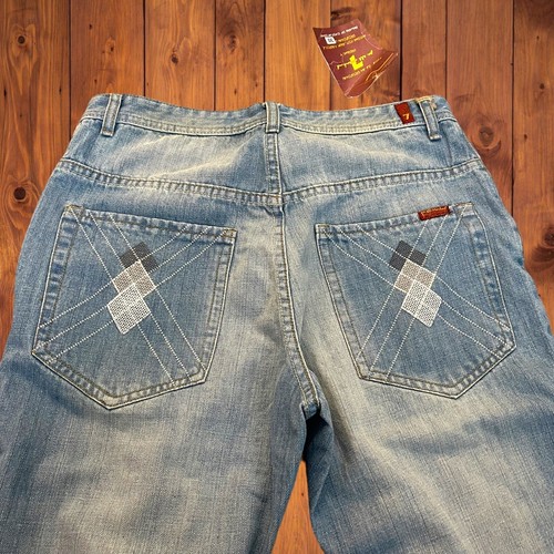 Jean homme bootcut brodé 7 For All Mankind L30 x L33 neuf avec étiquettes - Photo 3/15