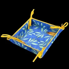 French Provencal Cotton Bread Basket Cicada  Bees Made in France