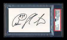 ANDRE THORNTON SIGNED MINT INDEX CARD PSA/DNA AUTOGRAPHED CLEVELAND INDIANS HOF