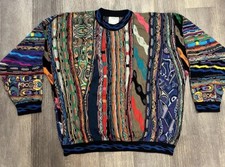 Vintage COOGI Australia 3D Knit Multicolor Sweater 90s Made in Australia M