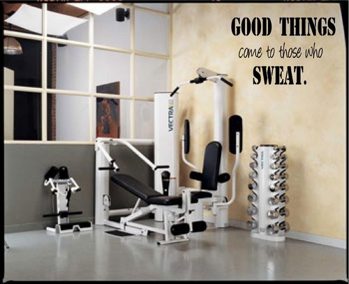 COSAS BUENAS vienen a aquellos que SUDAN - calcomanías de pared de vinilo motivacionales para gimnasio fitness - Imagen 2 de 4