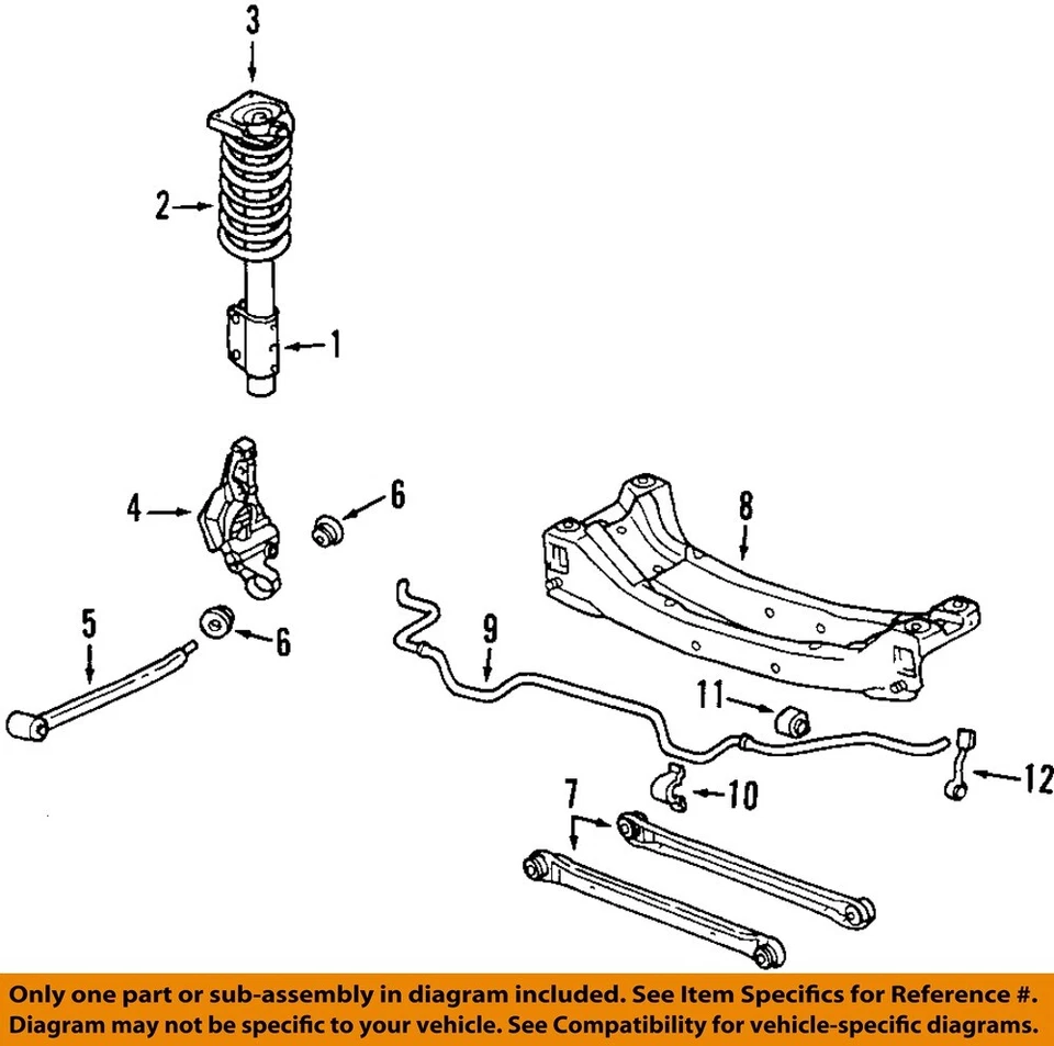 Used Rear Suspension Stabilizer Bar fits: 2003 Pontiac Grand am Rear Rear Grade — 第 3/4 张图片