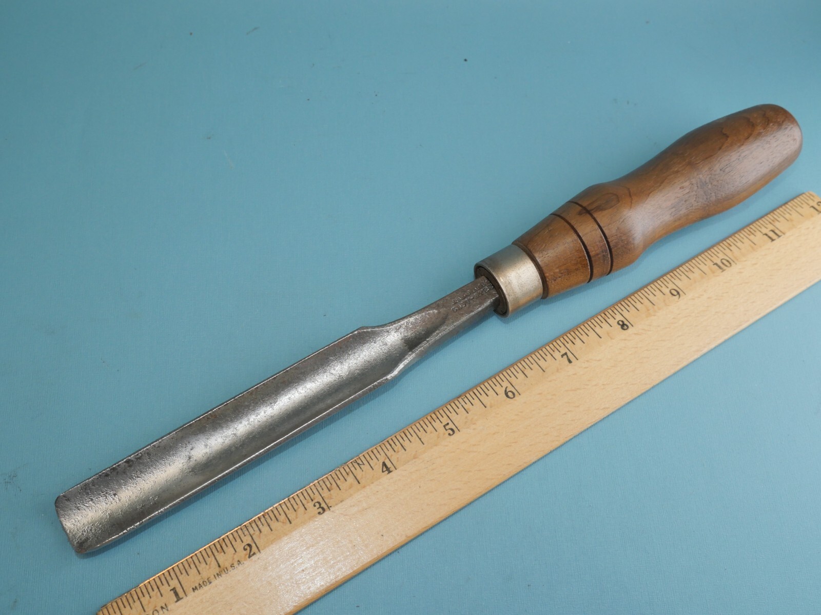 Old collectible tools Vintage 7/8" Sorby No. 7 sweep wood carving gouge