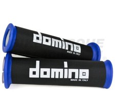 Genuine Domino Blue + White XM2 Soft Handlebar Grips with Covers for Oset Bikes